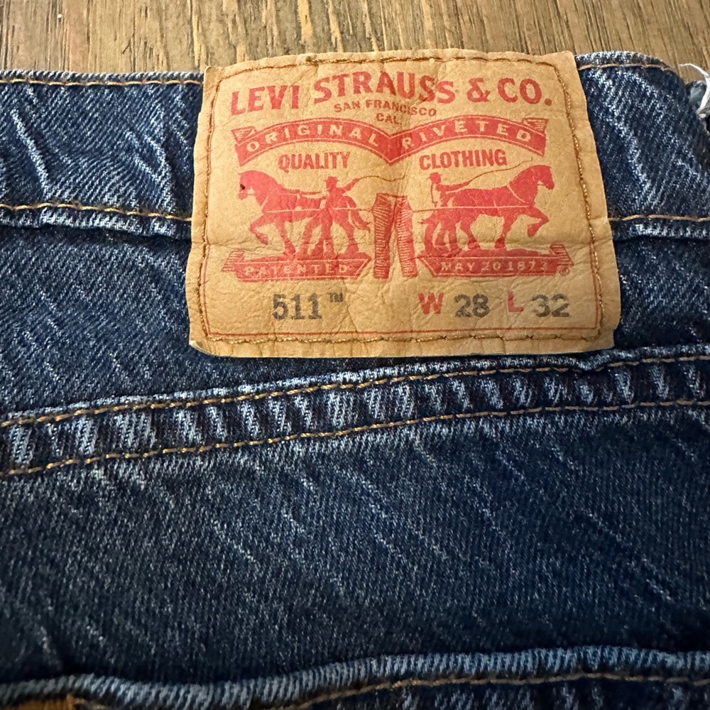 LEVI'S 511 Straight Slim Medium Wash Blue Jeans Men's 28X32